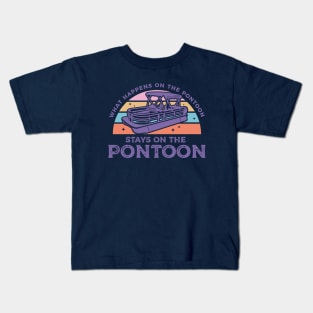 What Happens on the Pontoon Stays on the Pontoon Kids T-Shirt